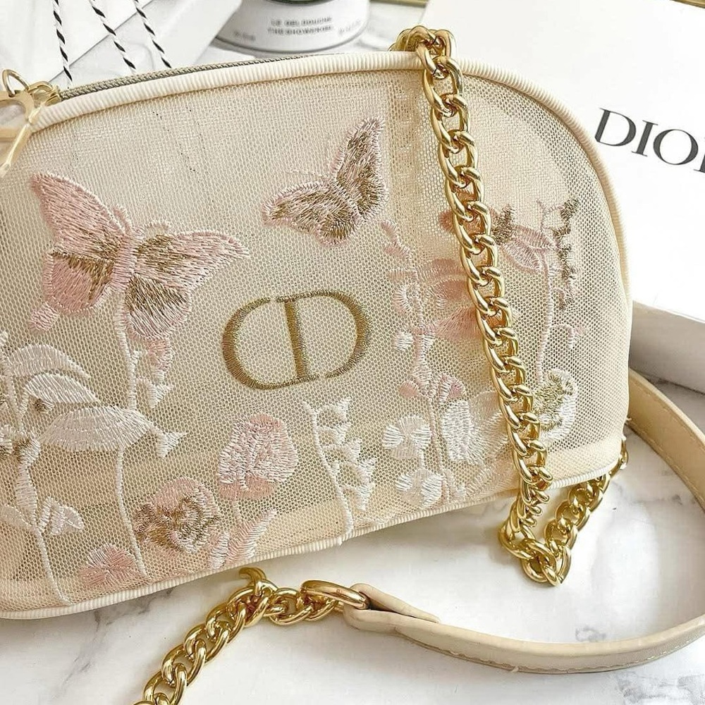 NEW Dior Cream Embroidered Women's Bag - Picture 2 of 6